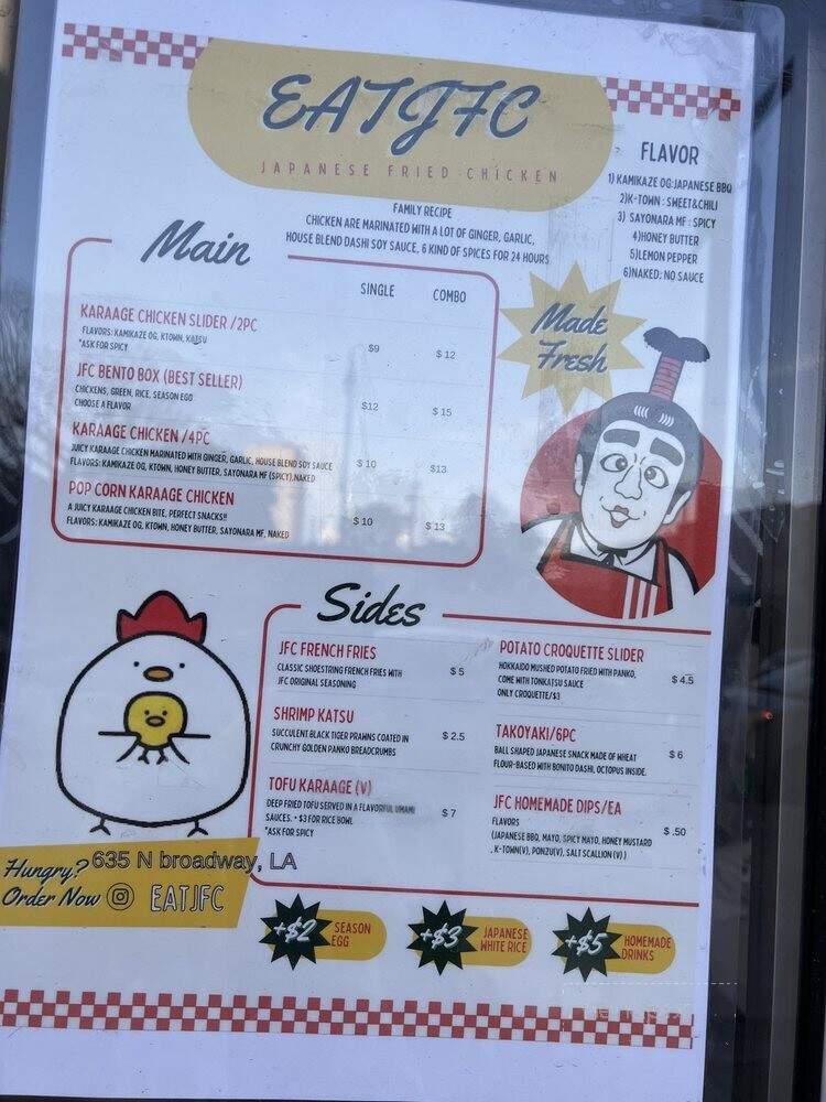 Eat JFC - Los Angeles, CA menu_pic