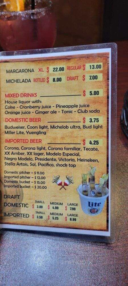 Echalee Mexican Grill - Tallahassee, FL menu_pic