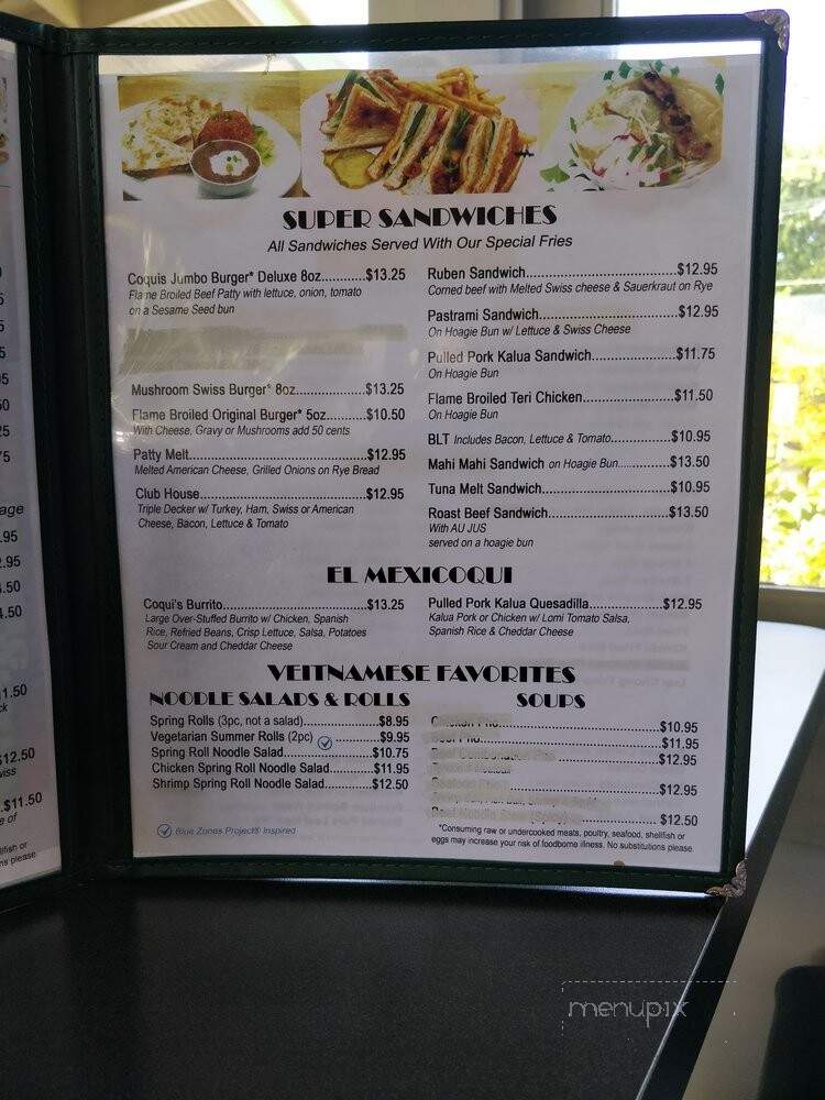 E Komo Mai Diner Bar & Grill - Hilo, HI menu_pic