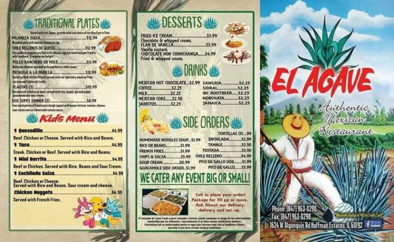 El Agave Mexican Restaurant - Hoffman Estates, IL menu_pic