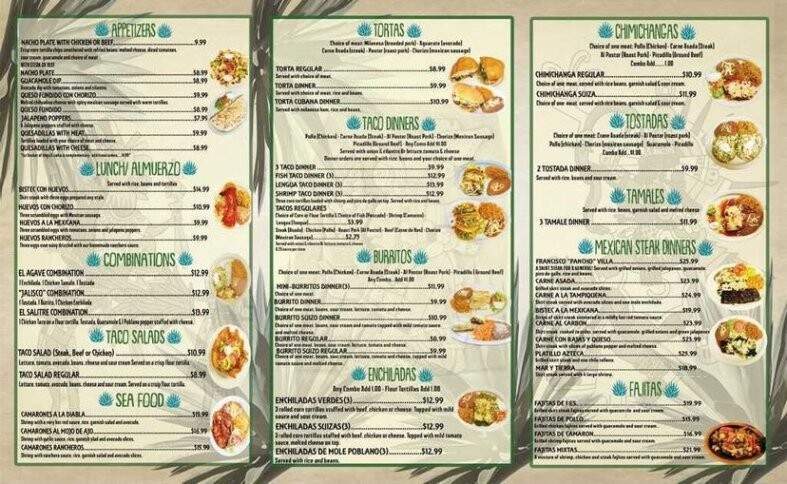 El Agave Mexican Restaurant - Hoffman Estates, IL menu_pic