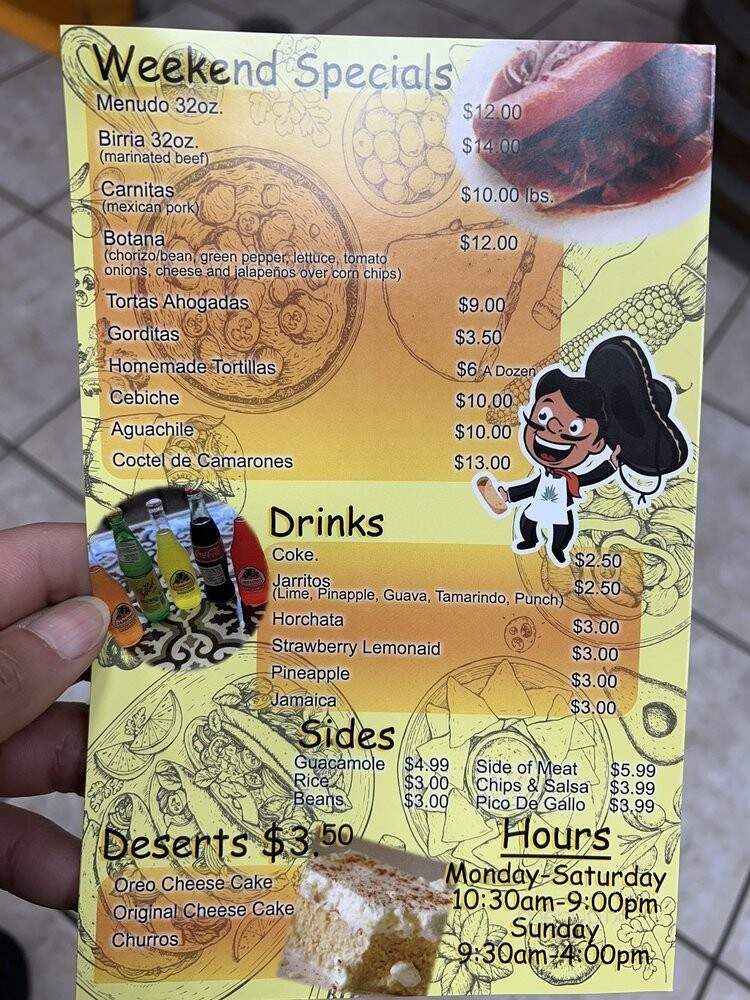El Agave Taqueria - Ecorse, MI menu_pic