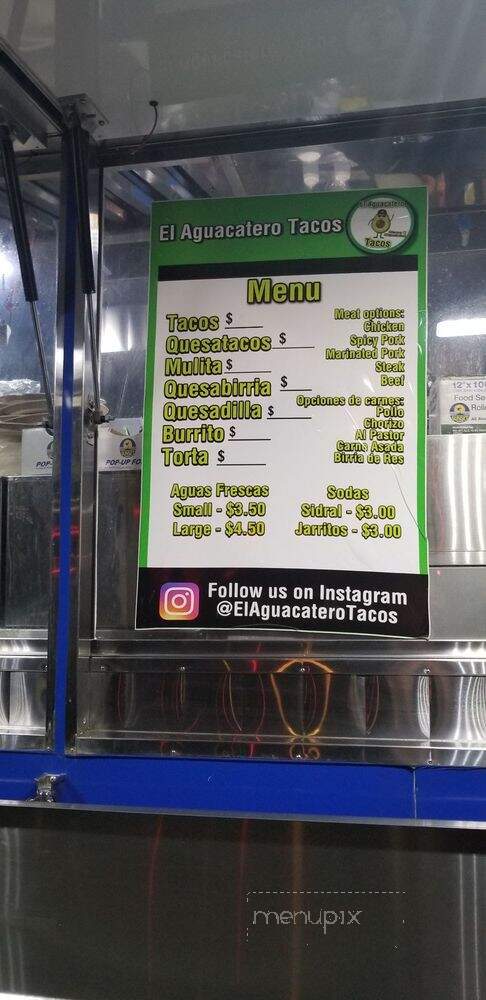 El Aguacatero Tacos - San Jose, CA menu_pic