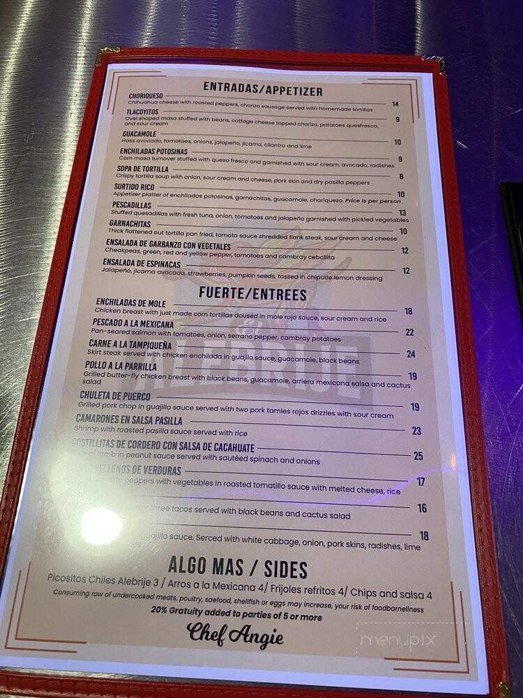 El Alebrije - Chicago, IL menu_pic