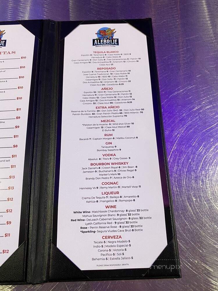 El Alebrije - Chicago, IL menu_pic