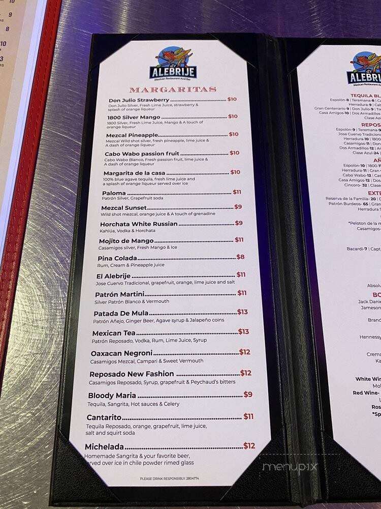 El Alebrije - Chicago, IL menu_pic