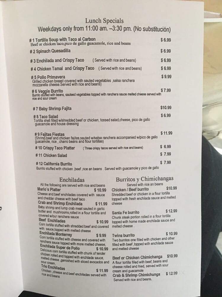 El Amate Restaurant - Beltsville, MD menu_pic