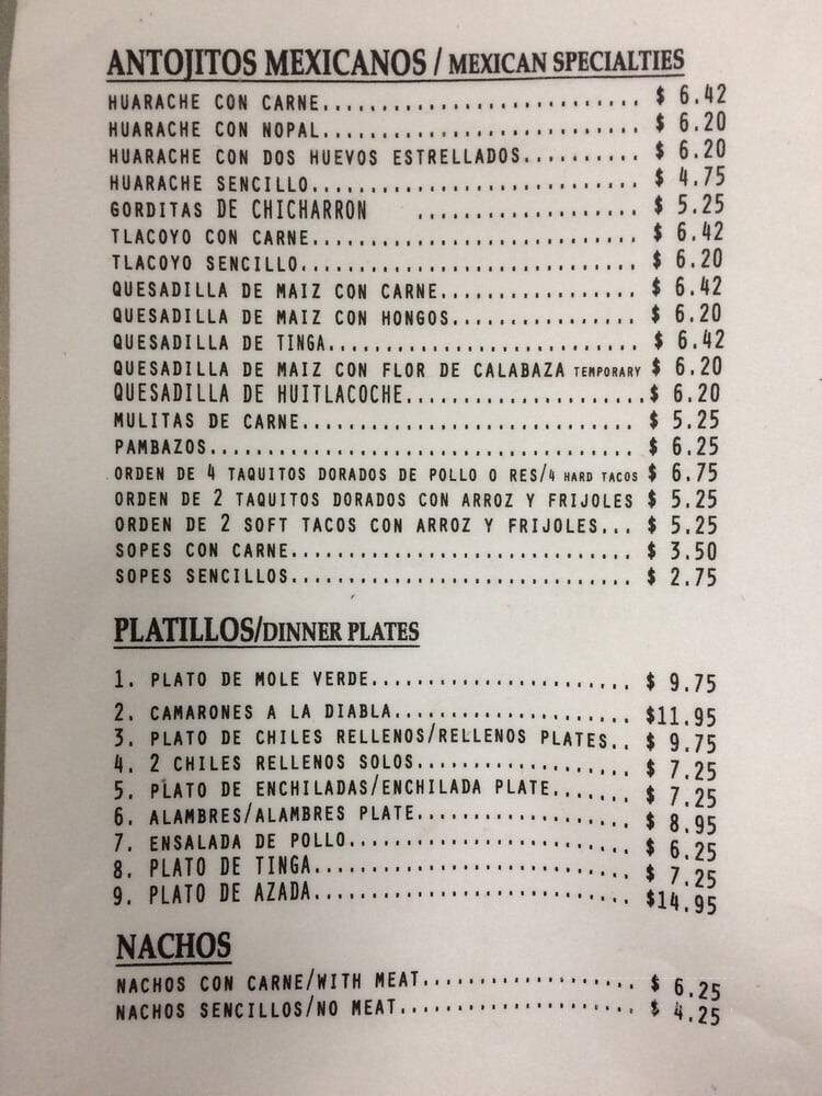 El Azteca Taqueria - Downey, CA menu_pic
