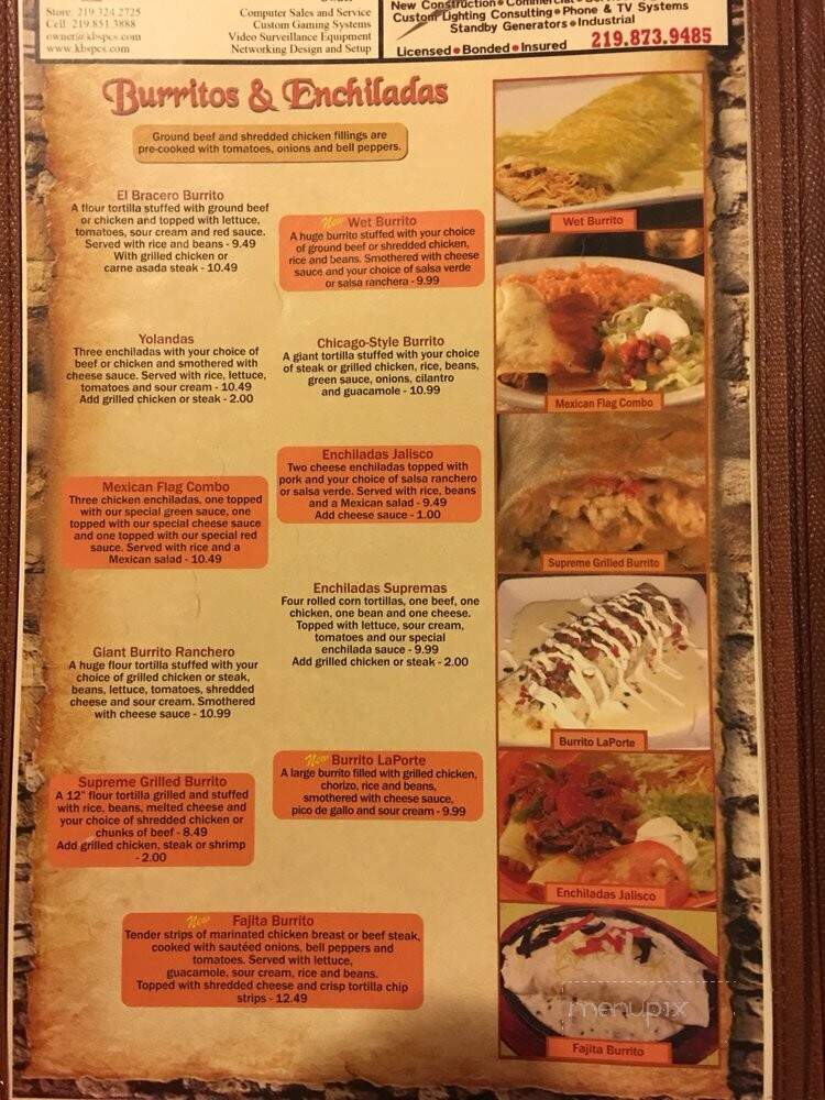 El - La Porte, IN menu_pic