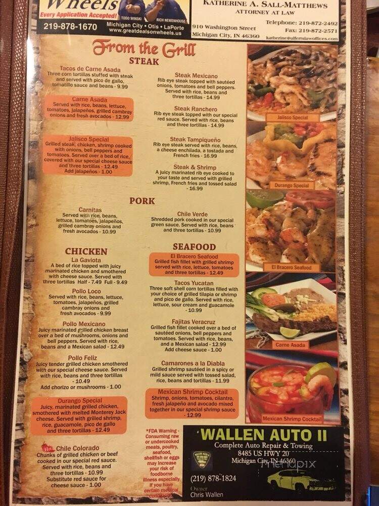 El - La Porte, IN menu_pic