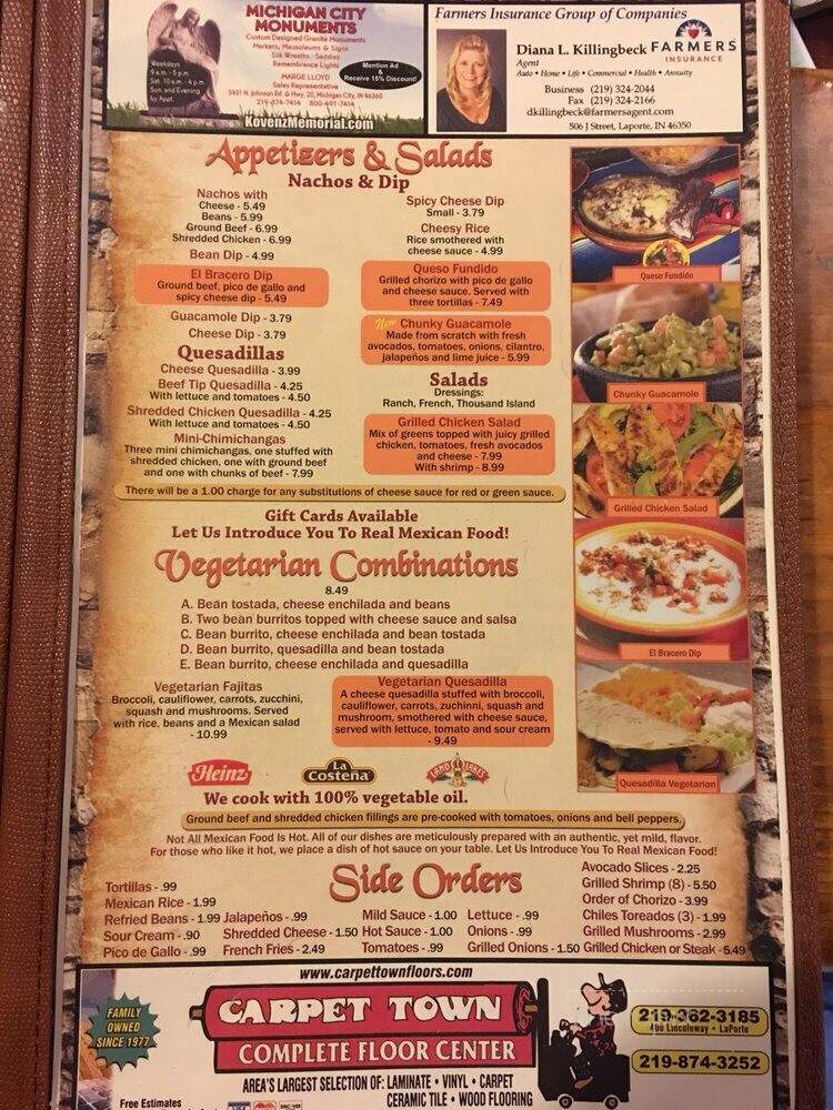 El - La Porte, IN menu_pic