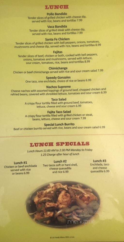 El Burrito - Kermit, WV menu_pic