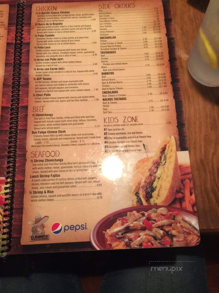 El Pueblito - Fayetteville, NC menu_pic