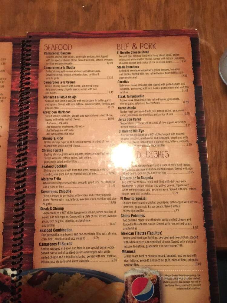 El Pueblito - Fayetteville, NC menu_pic