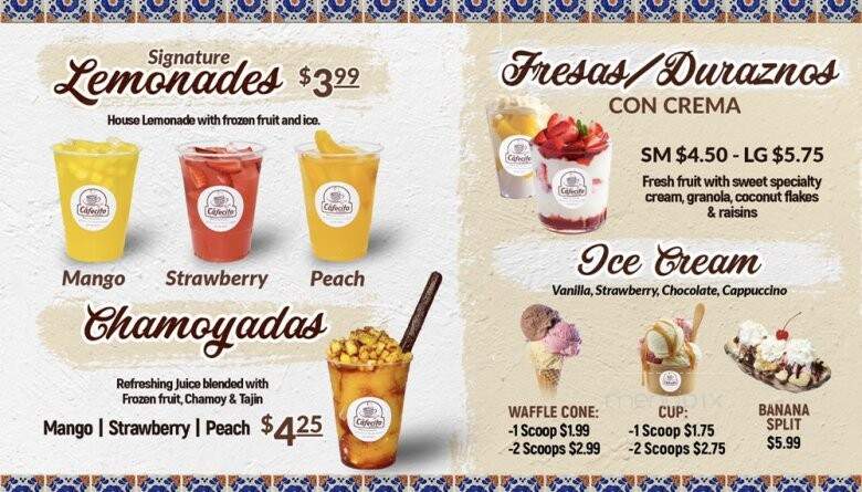 El Cafecito - Maywood, CA menu_pic