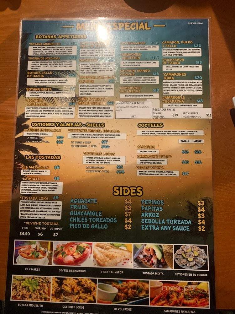 El Camaron - Chula Vista, CA menu_pic