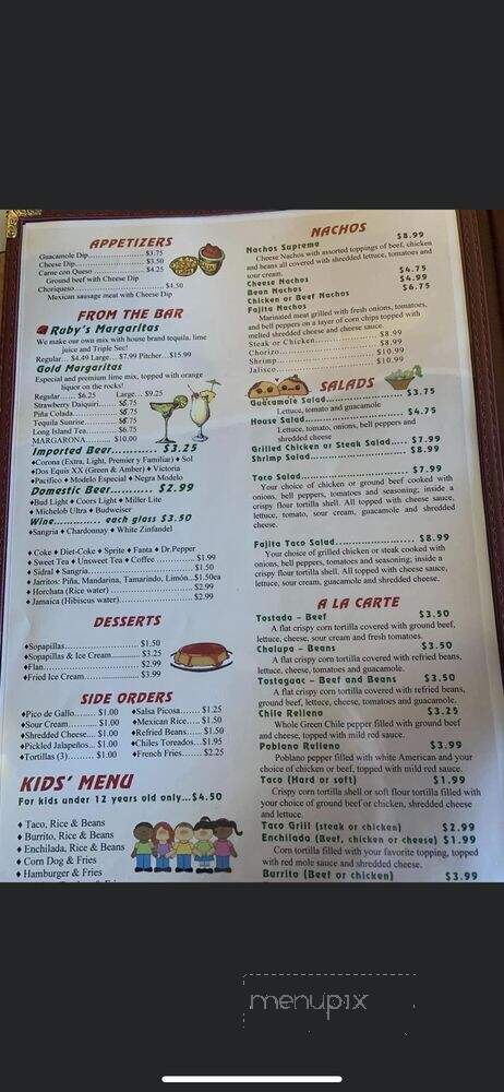 El Camino Real - Albertville, AL menu_pic