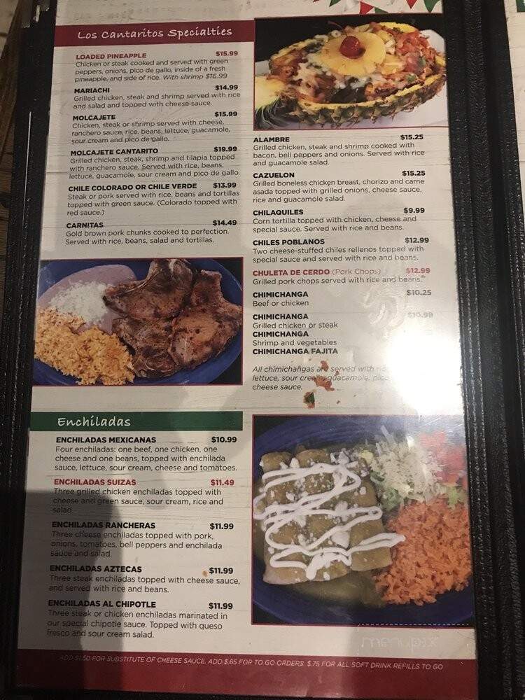 El Cantarito - Gallatin, TN menu_pic
