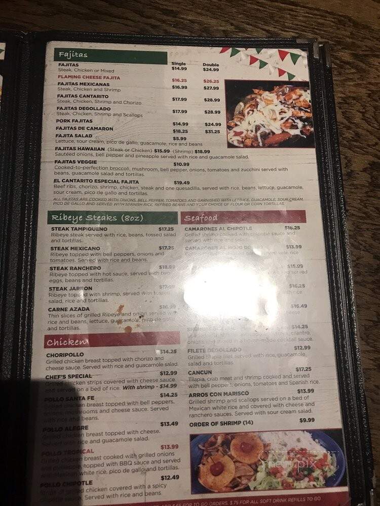 El Cantarito - Gallatin, TN menu_pic