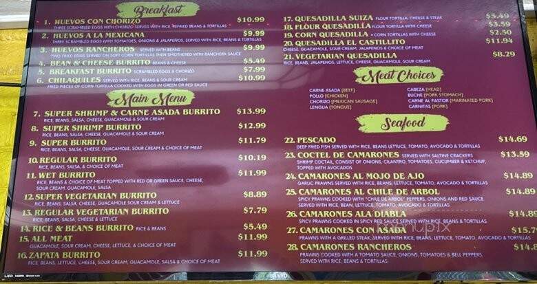 El Castillito Taqueria - Livermore, CA menu_pic