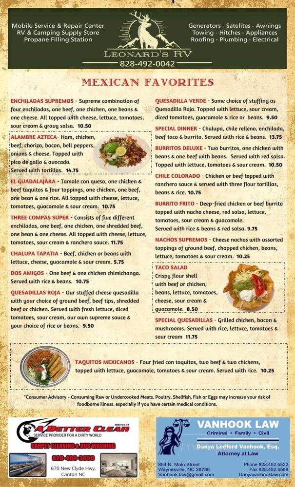 El Chapala - Canton, NC menu_pic