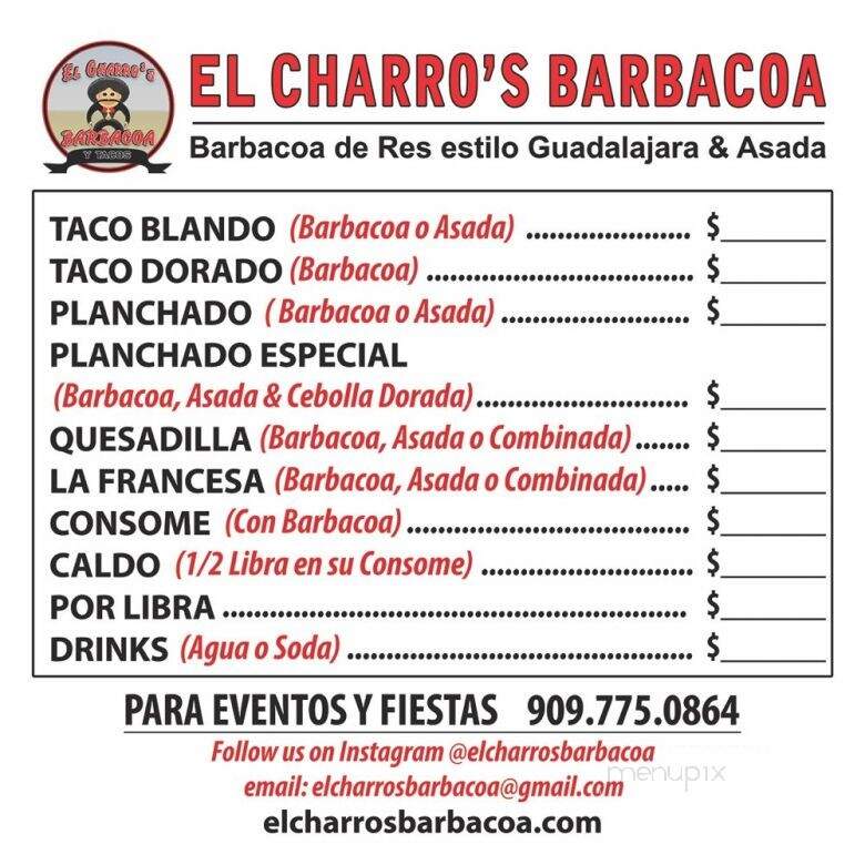 El Charros Barbacoa - City of Industry, CA menu_pic