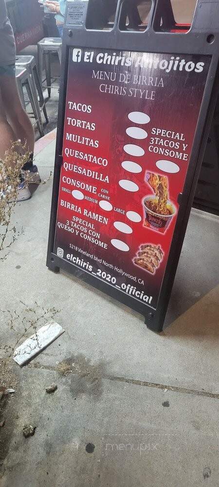 El Chiris Antojitos - North Hollywood, CA menu_pic