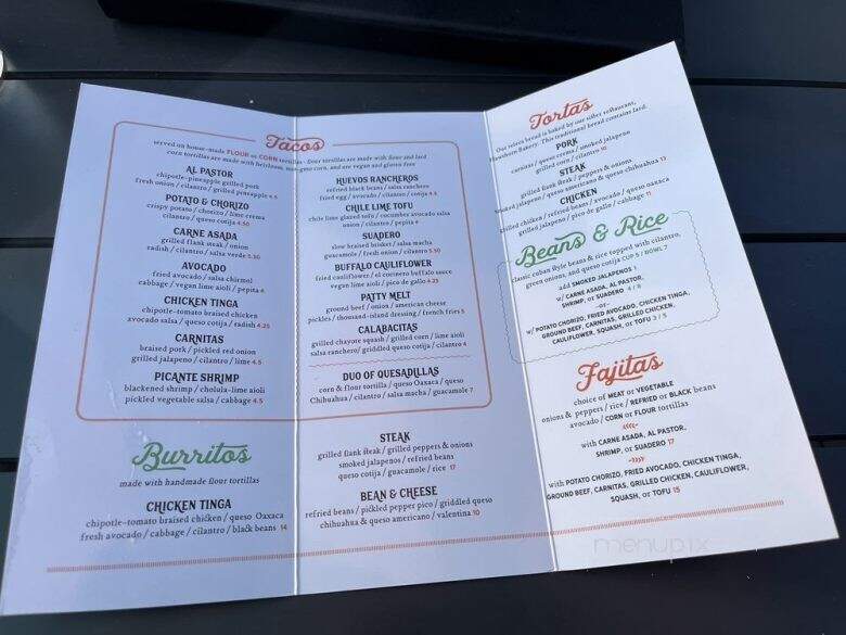 El Cocinero - Tallahassee, FL menu_pic