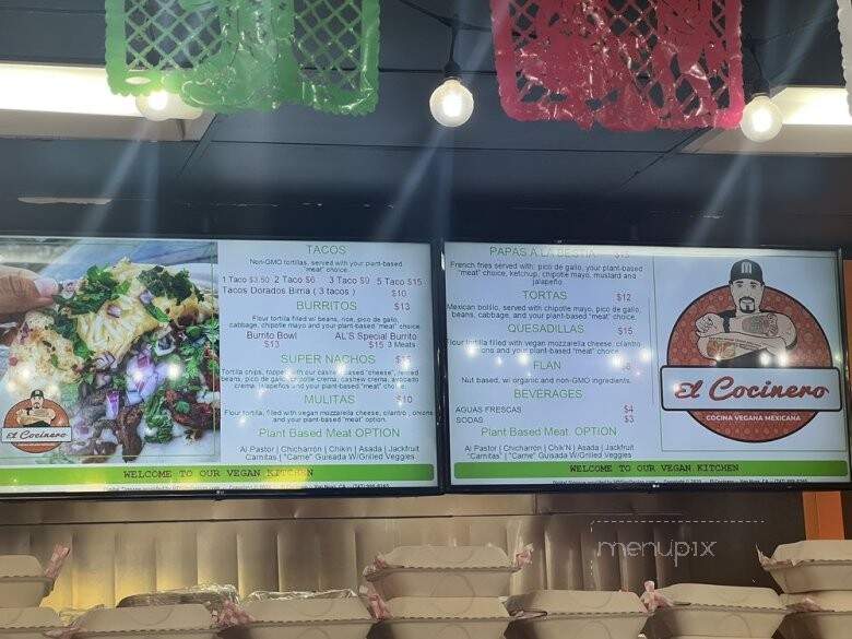 El Cocinero - Van Nuys, CA menu_pic