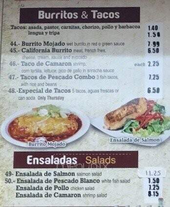 El Costeno - Hawaiian Gardens, CA menu_pic