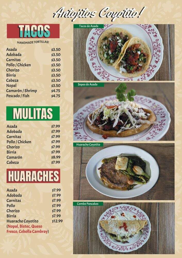 El Coyotito 2 Mexican & Seafood - Orange, CA menu_pic