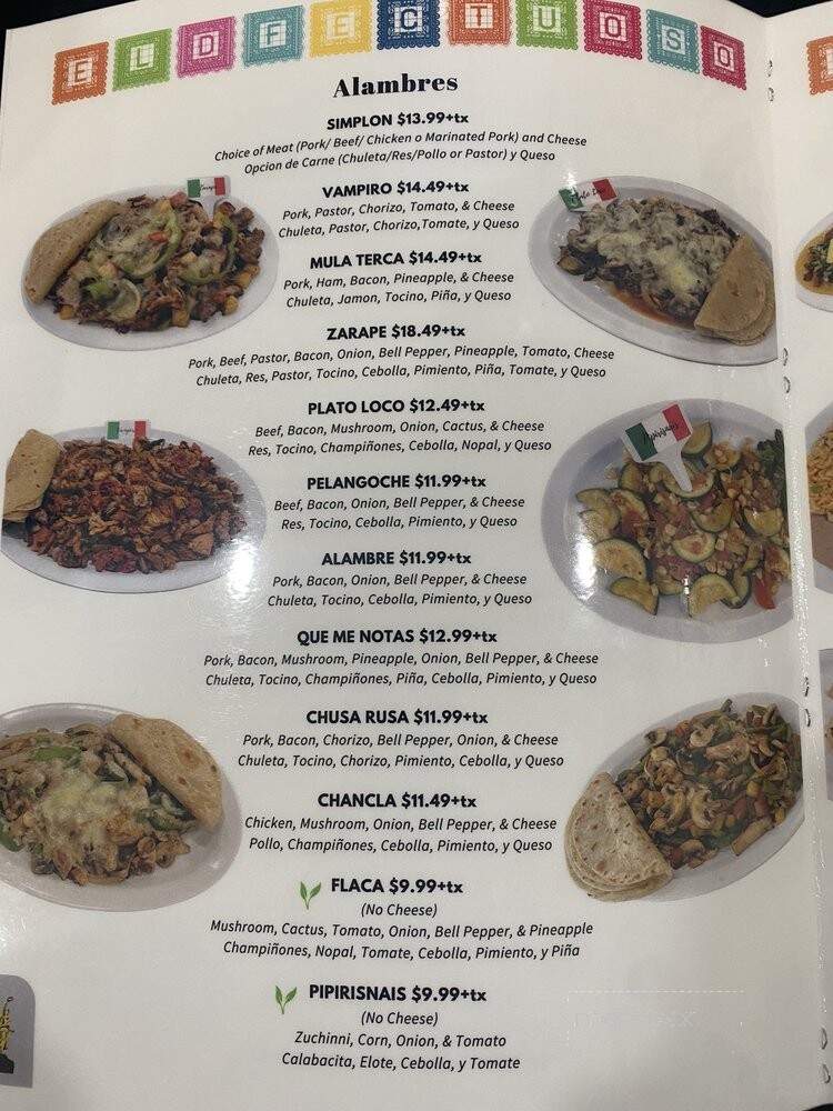El DFectuoso - Moreno Valley, CA menu_pic