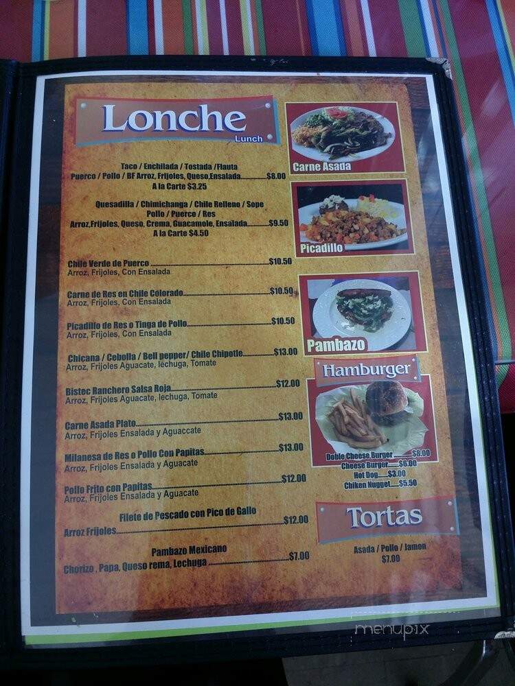 El Dorado Restaurant - Stockton, CA menu_pic