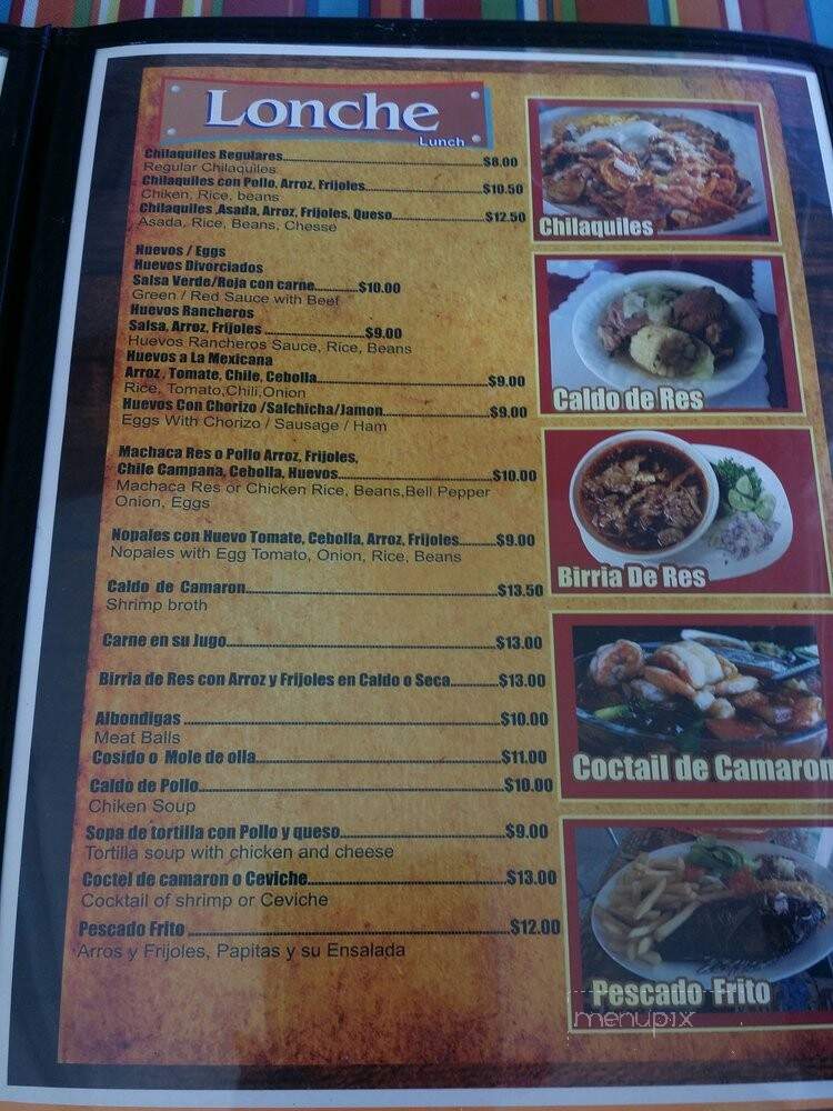 El Dorado Restaurant - Stockton, CA menu_pic