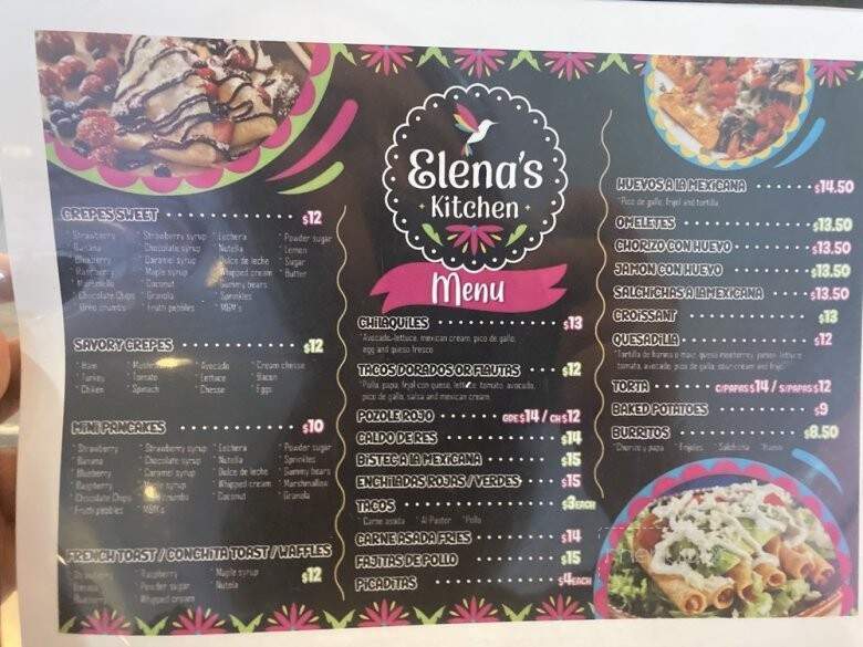 Elena's Kitchen - Santa Barbara, CA menu_pic