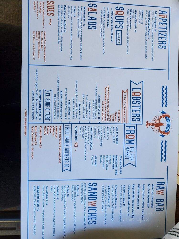 El Fish Shack - Astoria, NY menu_pic