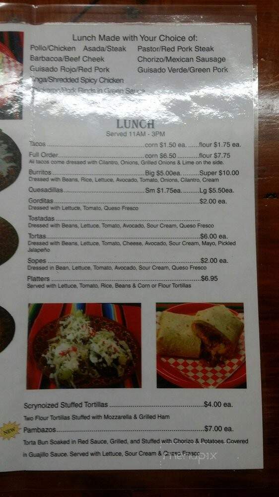El Gallito Taqueria - Kilgore, TX menu_pic