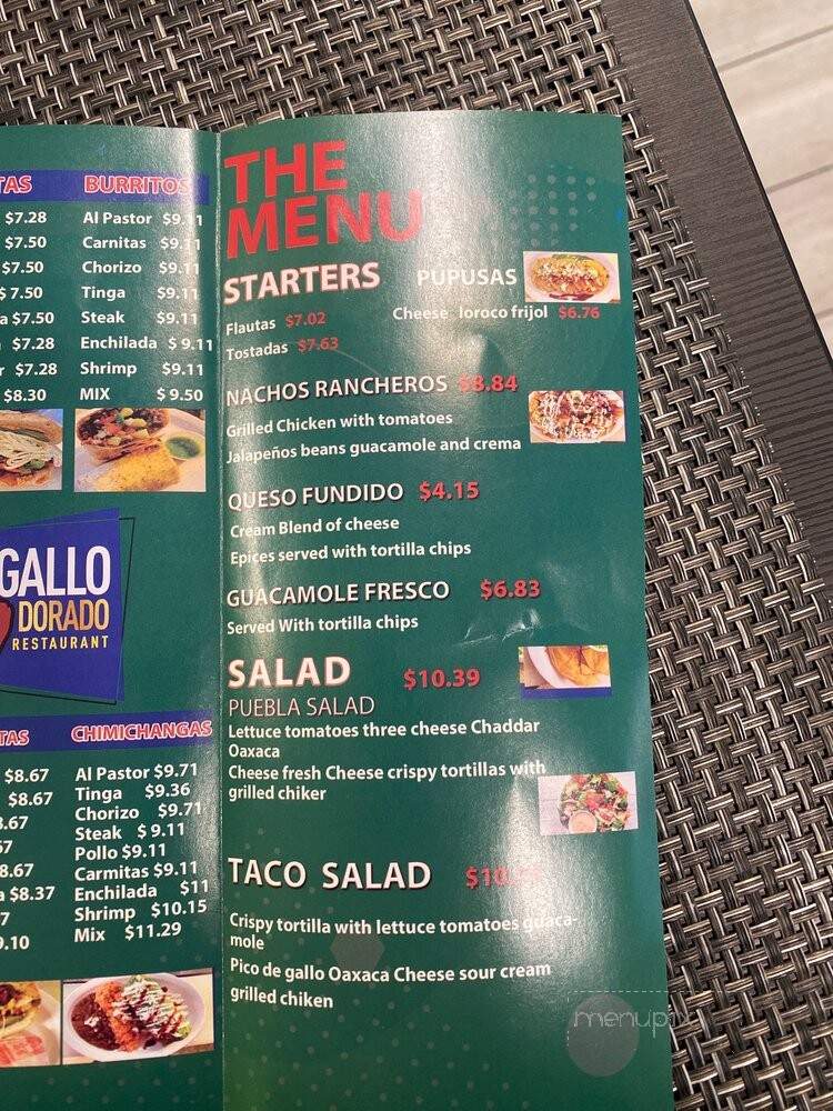 El Gallo Dorado - Shelton, CT menu_pic
