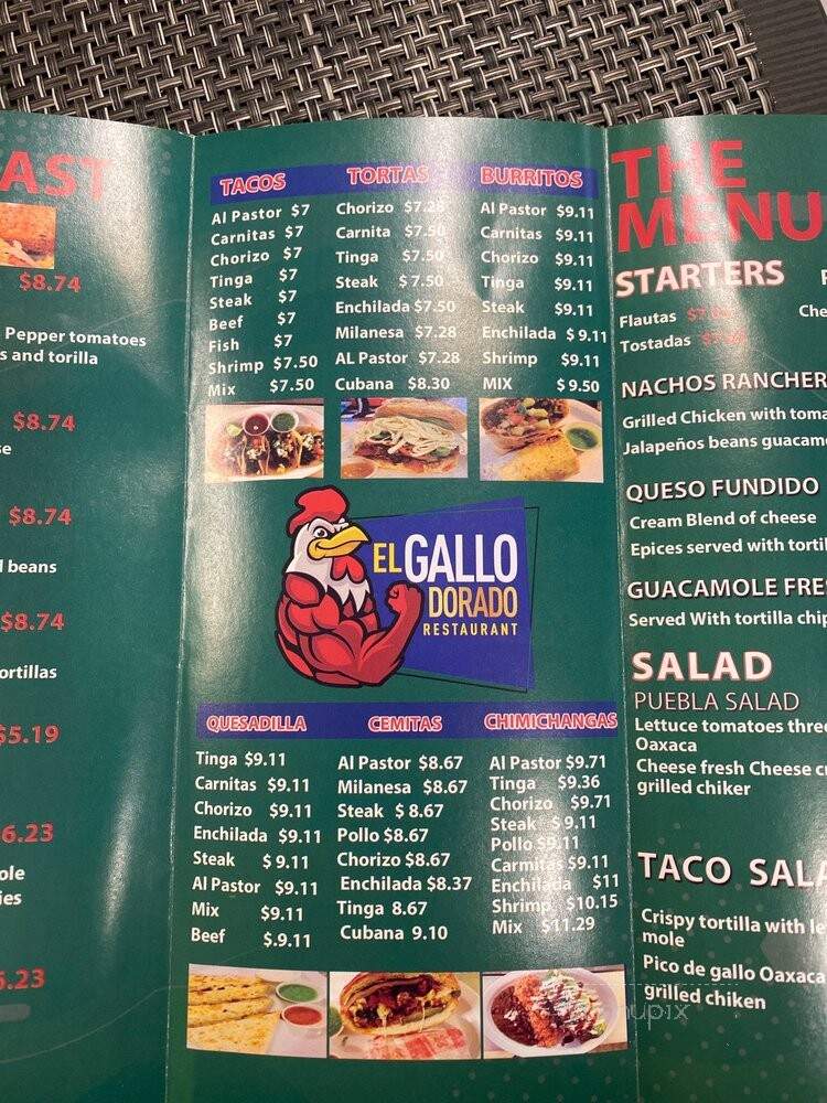 El Gallo Dorado - Shelton, CT menu_pic