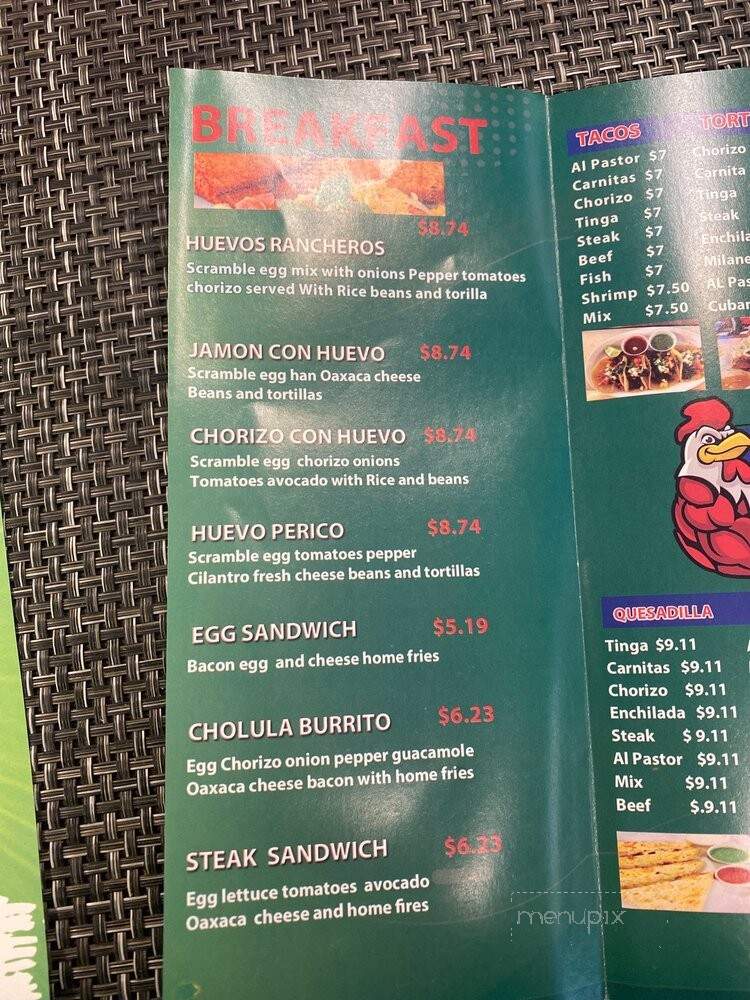 El Gallo Dorado - Shelton, CT menu_pic