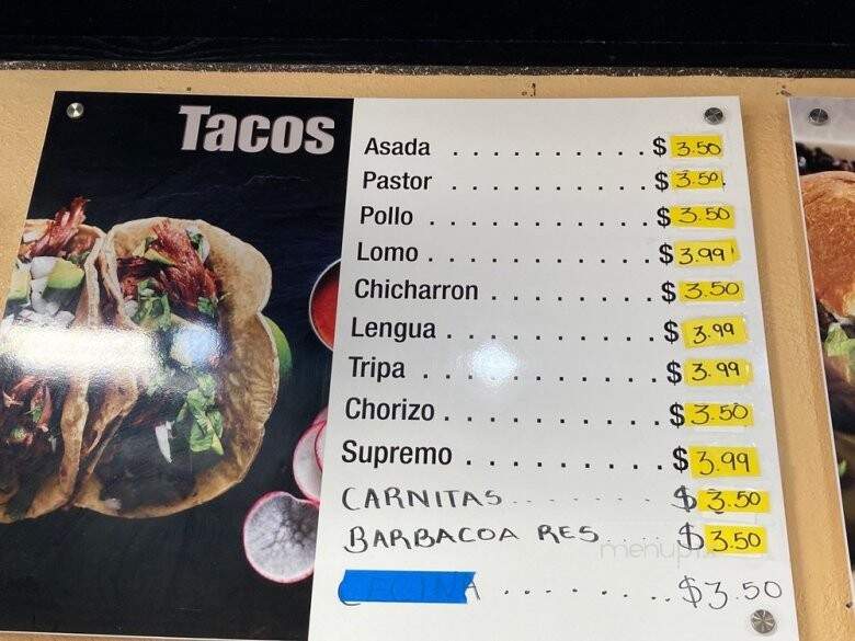El Gigante Taqueria - Indianapolis, IN menu_pic