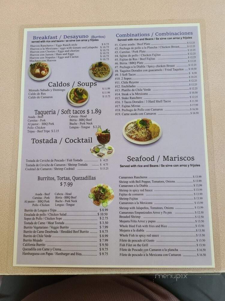 El Grullense - Mojave, CA menu_pic