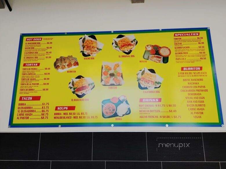 El Guero Hotdogs & Grill - Bullhead City, AZ menu_pic