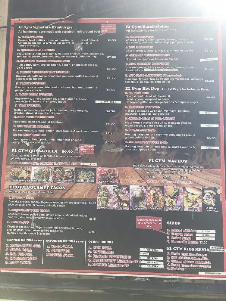 El Gym - Fayetteville, AR menu_pic