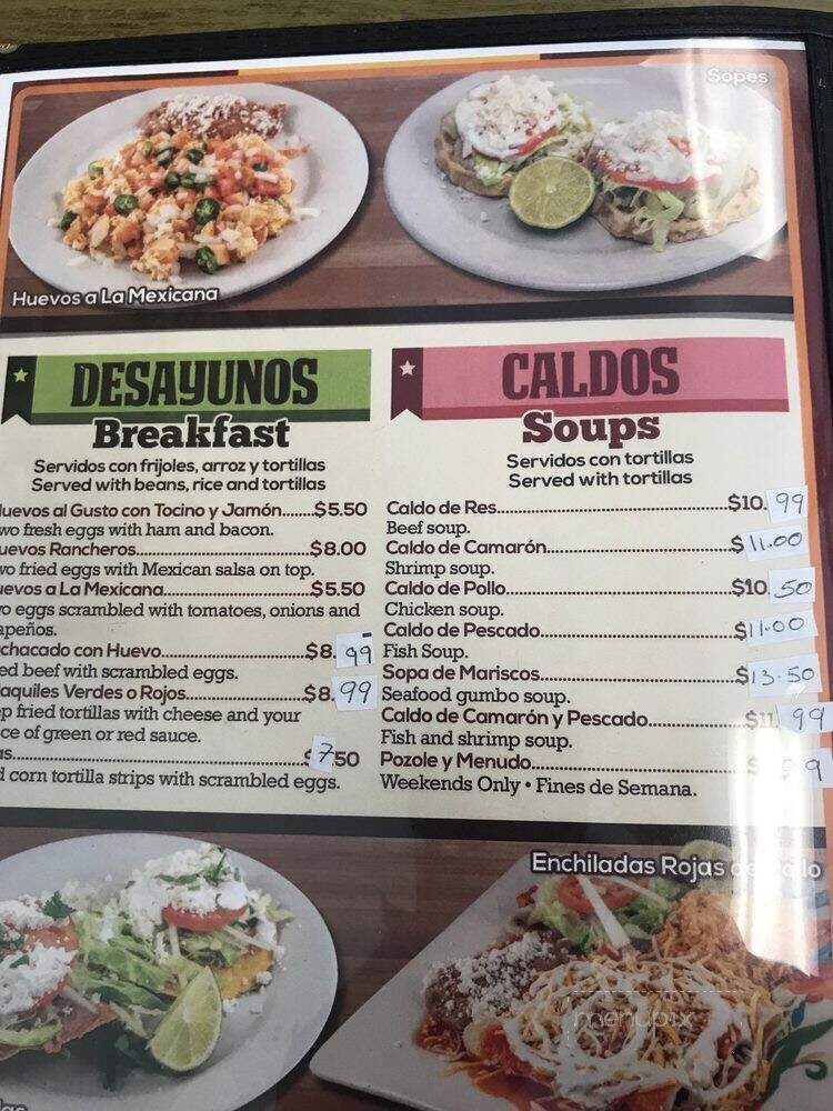 El Hoyo - Dallas, TX menu_pic