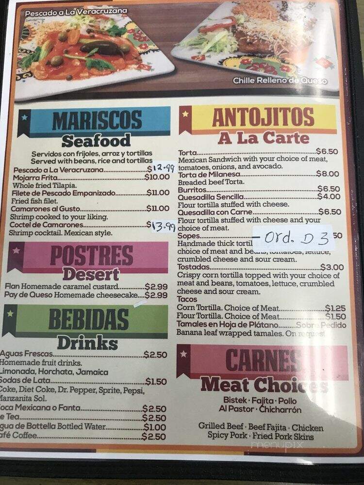 El Hoyo - Dallas, TX menu_pic