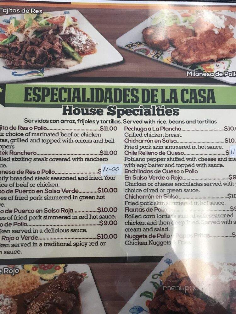 El Hoyo - Dallas, TX menu_pic