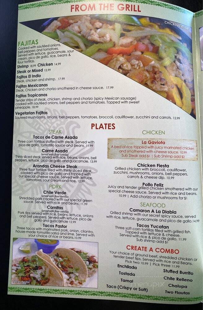 El Indio - Bethalto, IL menu_pic
