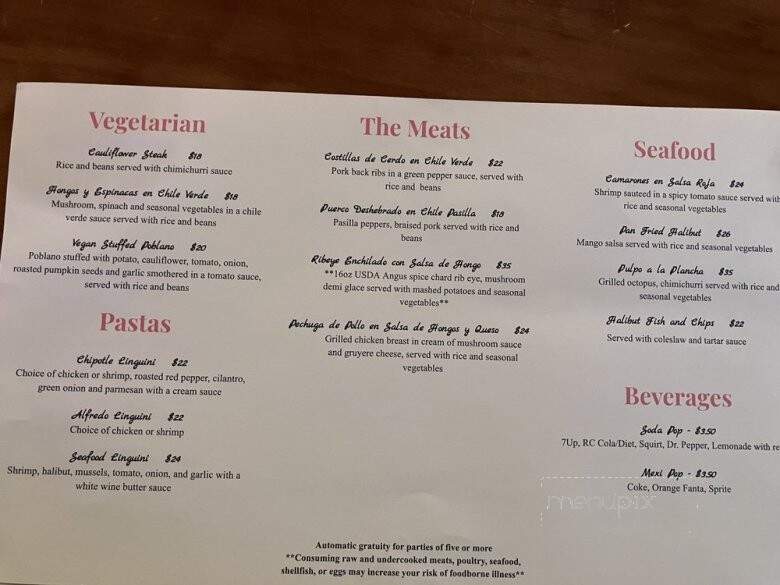 Elixir Mezcaleria - Gresham, OR menu_pic