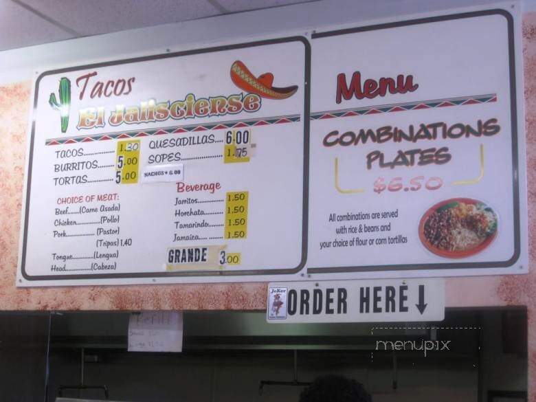 El Jaliscience Restaurant - Woodland, CA menu_pic